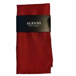 NWT Alfani Men's Silk Pocket Square, Red